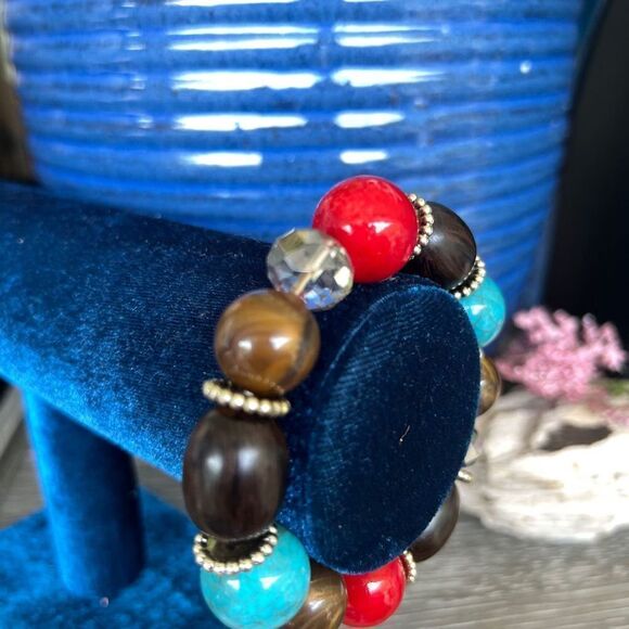 Retro Chunky Bead Erica Lyons Fashion Bracelet $16ea / 3 for $25 - Picture 2 of 7